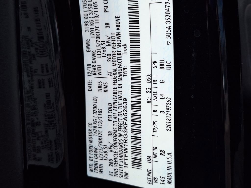 Used 2019 Ford F150 Raptor w/ Equipment Group 802A Luxury image 36