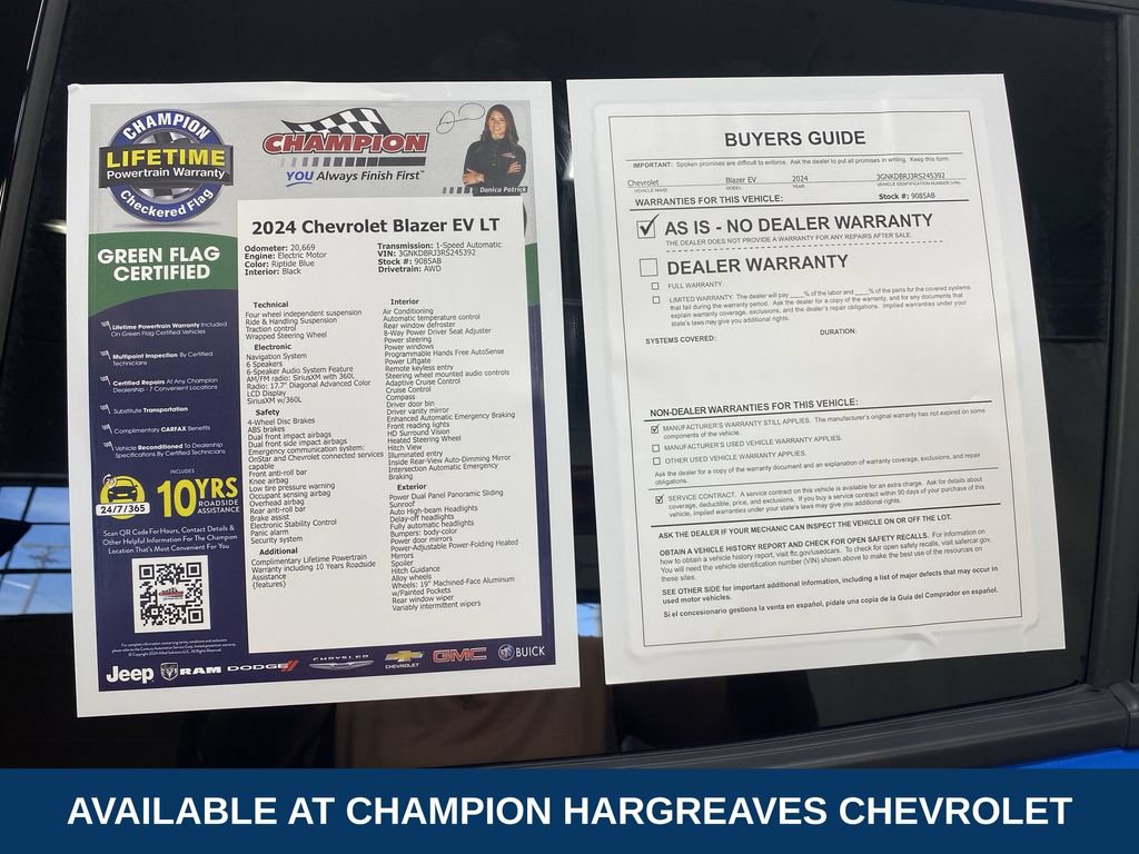 Certified 2024 Chevrolet Blazer EV LT AWD/4WD image 43