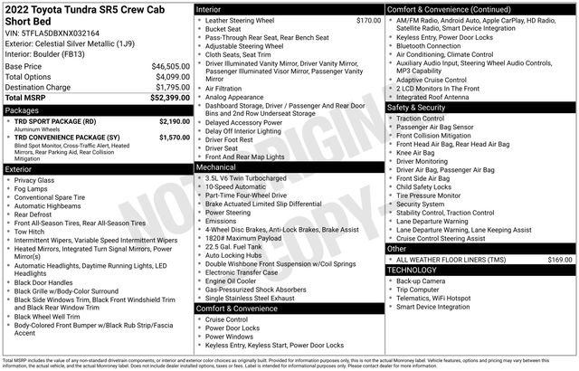 Used 2022 Toyota Tundra SR5 w/ TRD Sport Package AWD/4WD image 33