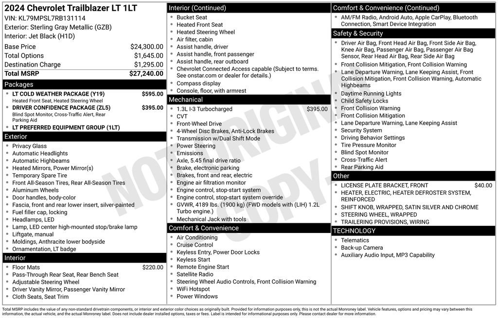 Certified 2024 Chevrolet TrailBlazer LT w/ LT Cold Weather Package image 5