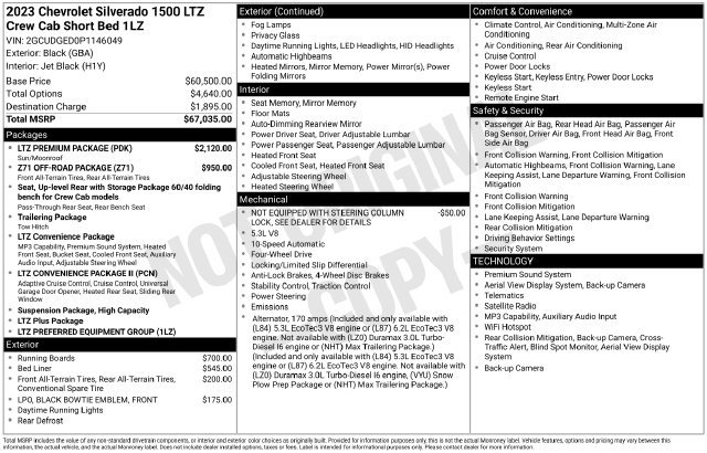 Certified 2023 Chevrolet Silverado 1500 LTZ w/ LTZ Premium Package AWD/4WD image 32