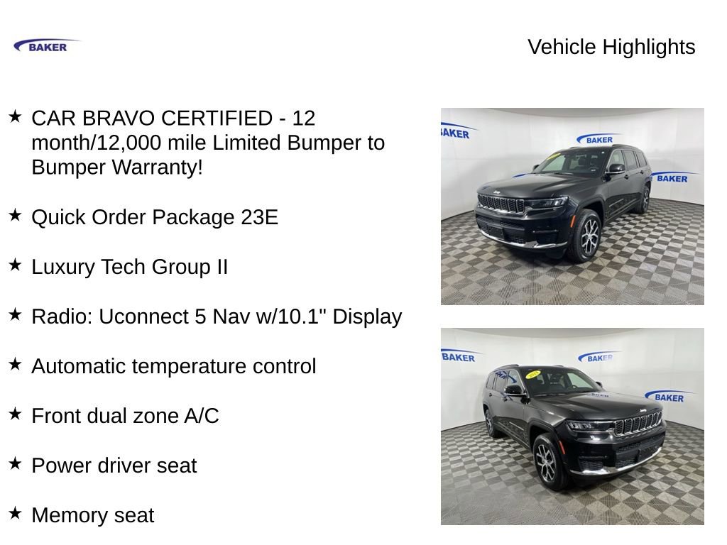 Used 2024 Jeep Grand Cherokee L Limited w/ Luxury Tech Group II image 4