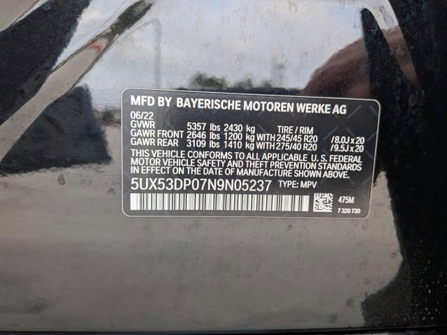 Used 2022 BMW X3 xDrive30i w/ M Sport Package 2 image 16