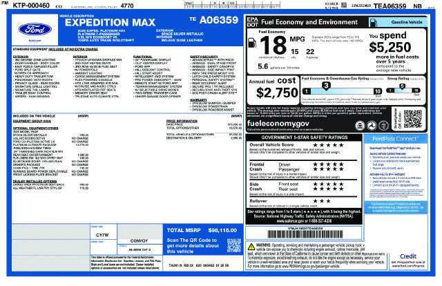 New 2026 Ford Expedition Max Platinum w/ Platinum Ultimate Package AWD/4WD image 33