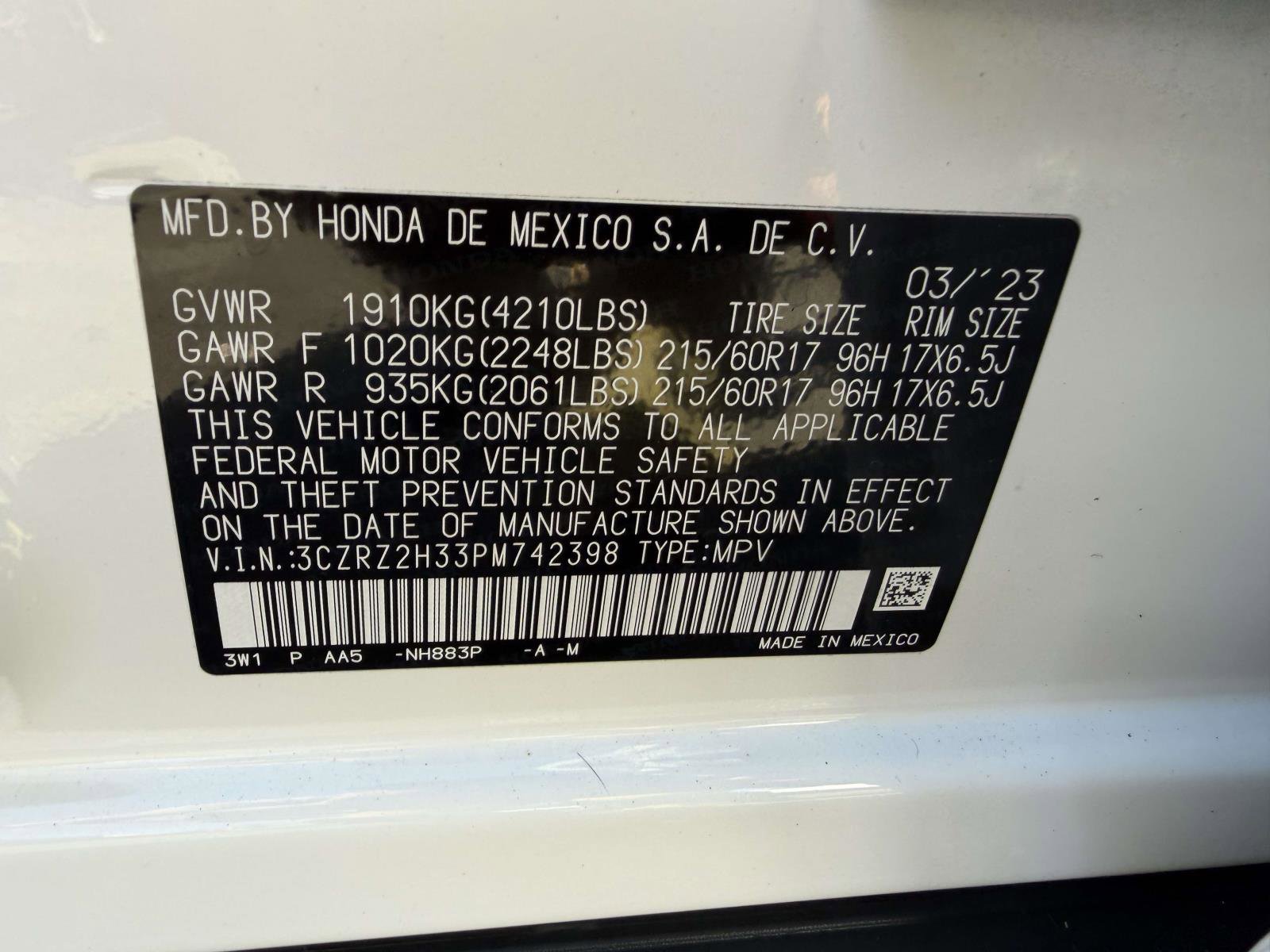 Used 2023 Honda HR-V LX image 16