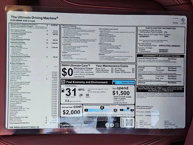 New 2026 BMW 430i Coupe w/ M Sport Package image 18