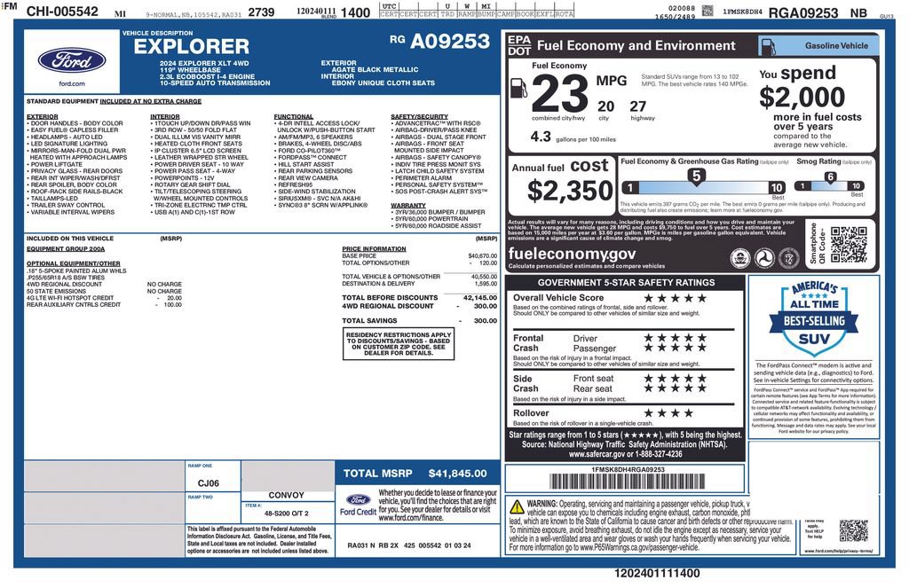 Certified 2024 Ford Explorer XLT AWD/4WD image 25