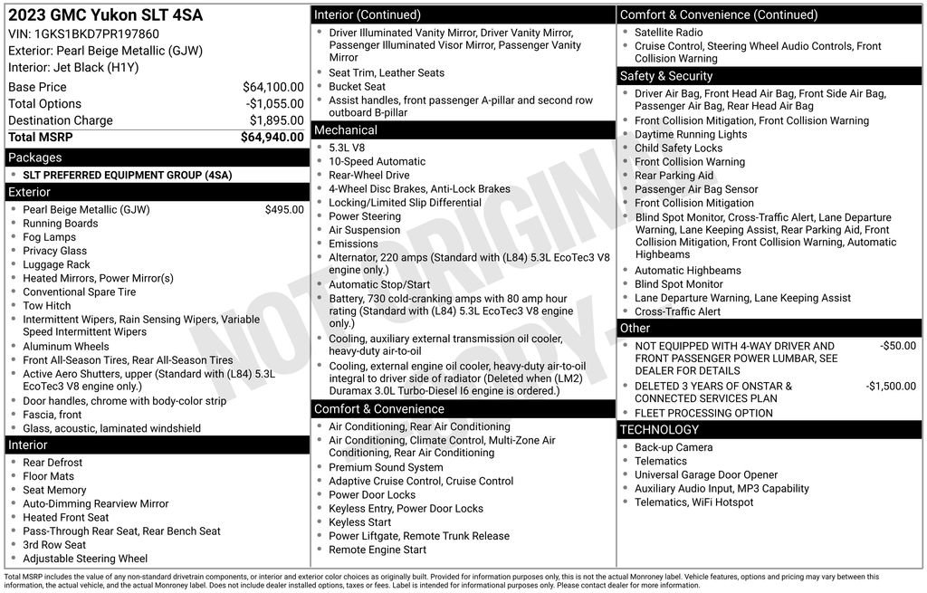 Used 2023 GMC Yukon SLT image 61