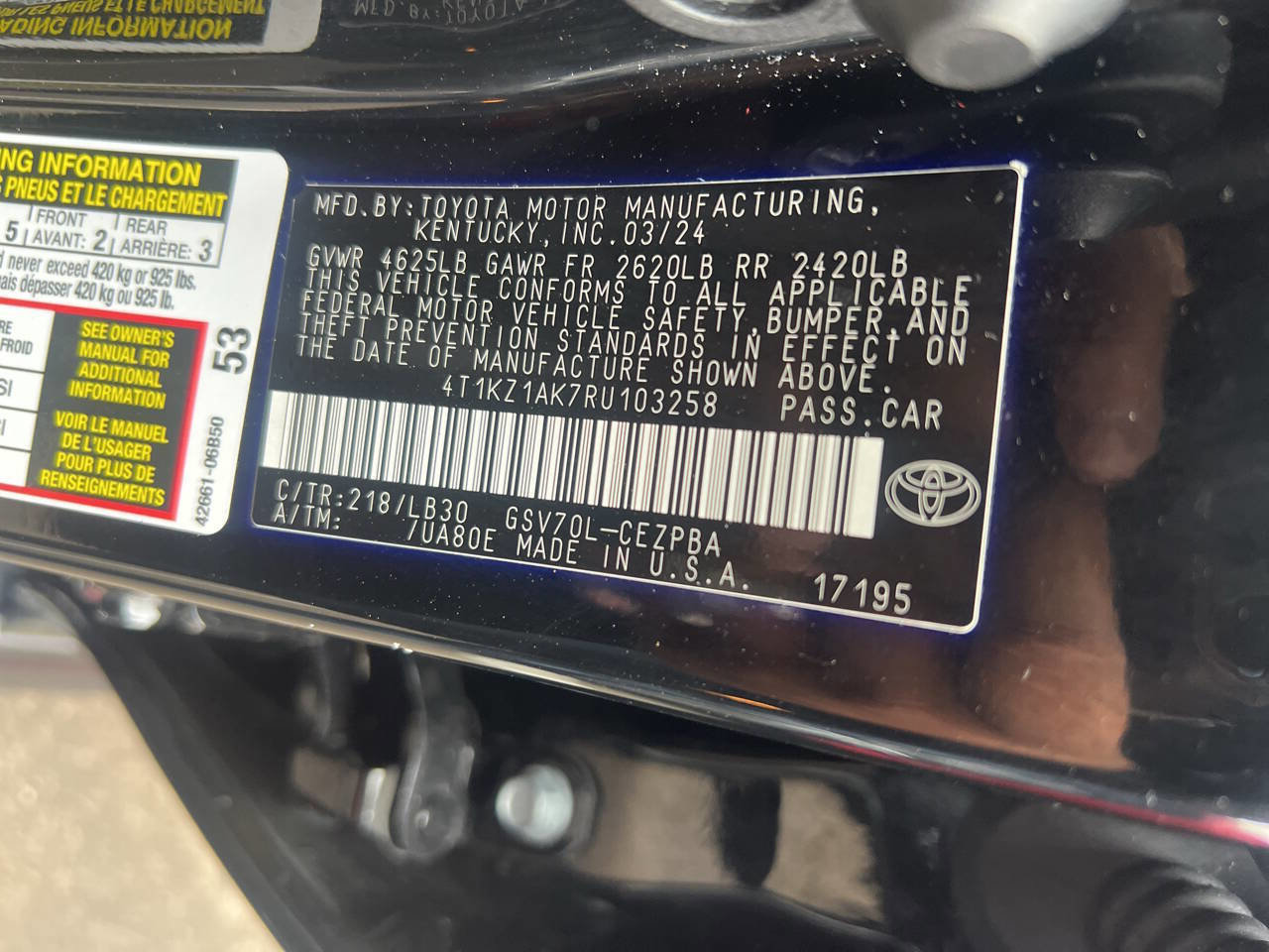 Used 2024 Toyota Camry XSE w/ Navigation Package image 59