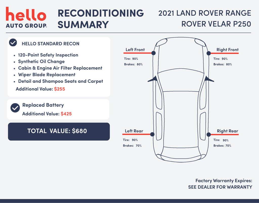 Used 2021 Land Rover Range Rover Velar R-Dynamic S AWD/4WD image 3