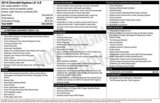 Used 2014 Chevrolet Equinox LS image 5