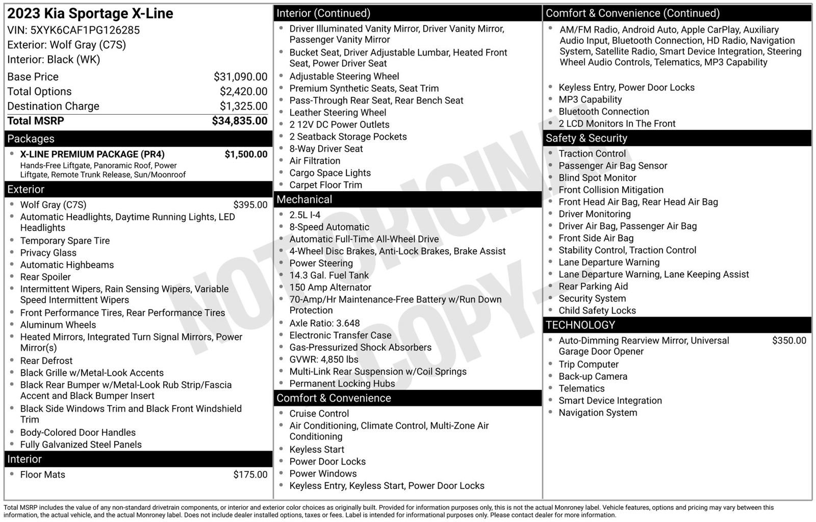 Used 2023 Kia Sportage X-Line w/ X-Line Premium Package image 3