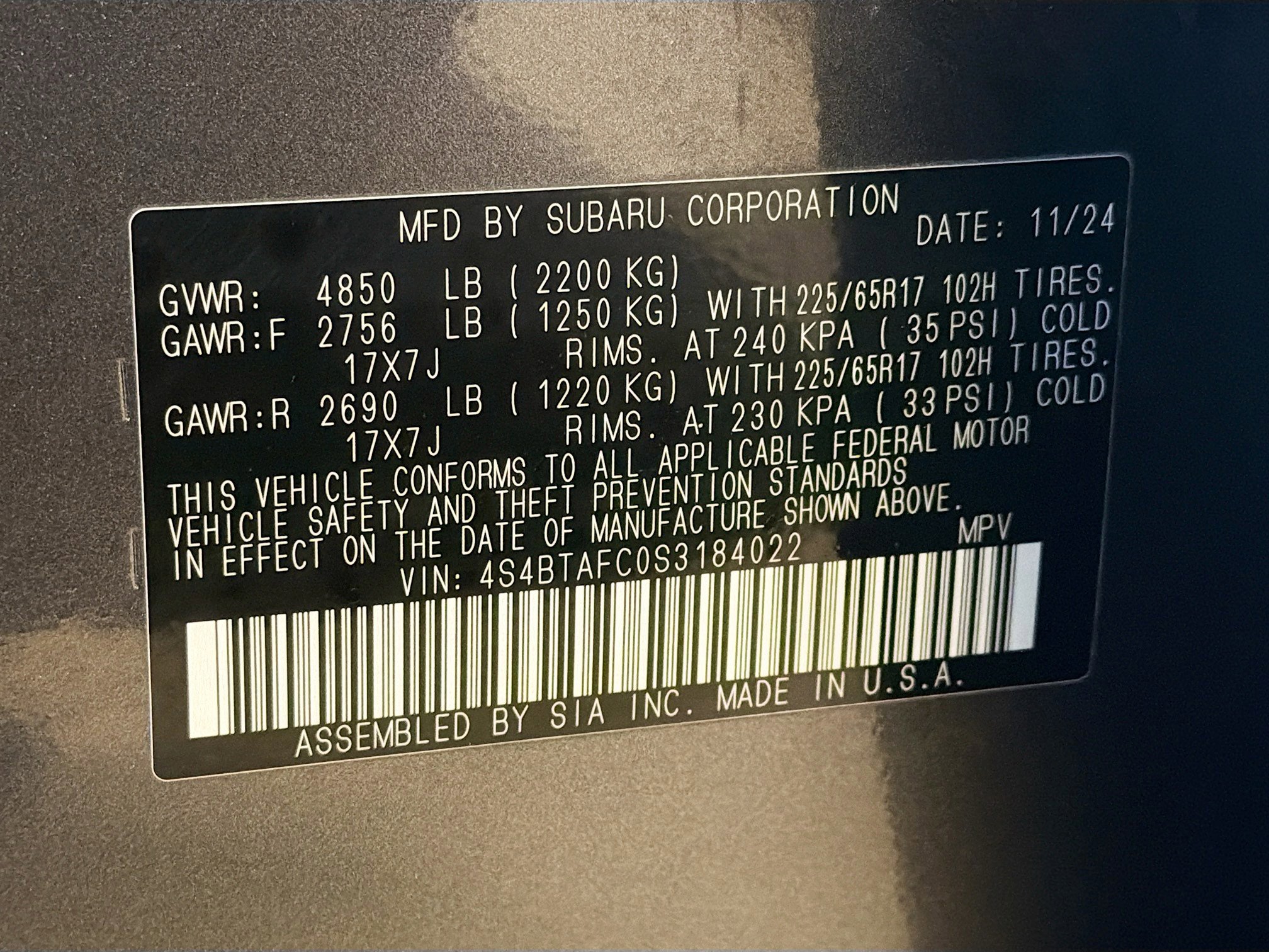 Used 2025 Subaru Outback Premium image 12