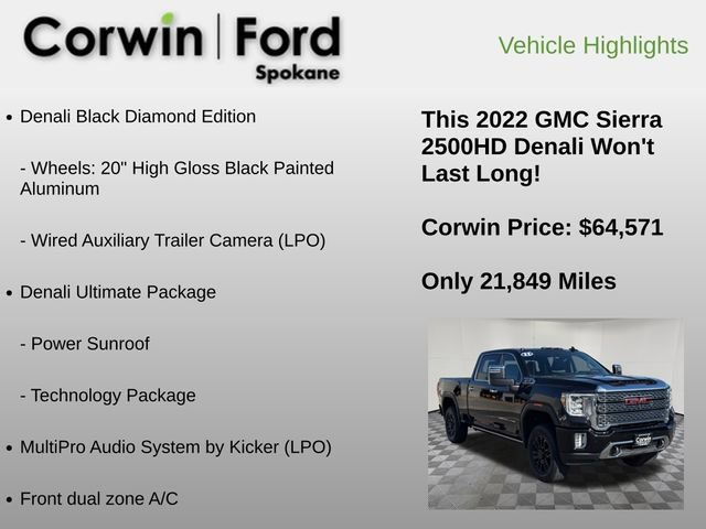 Used 2022 GMC Sierra 2500 Denali w/ Denali Black Diamond Edition image 12