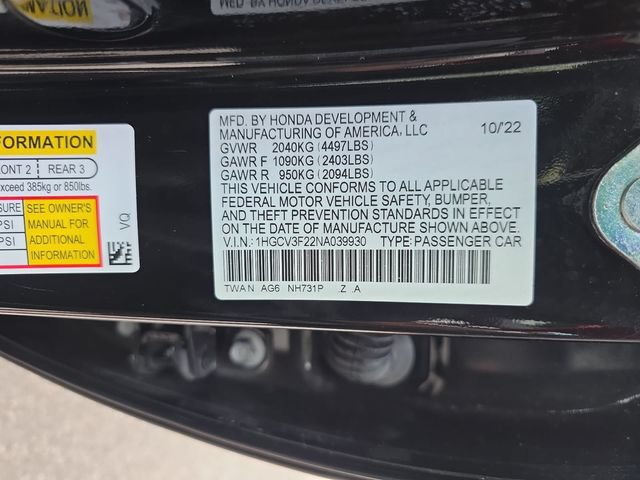 Used 2022 Honda Accord Sport image 35