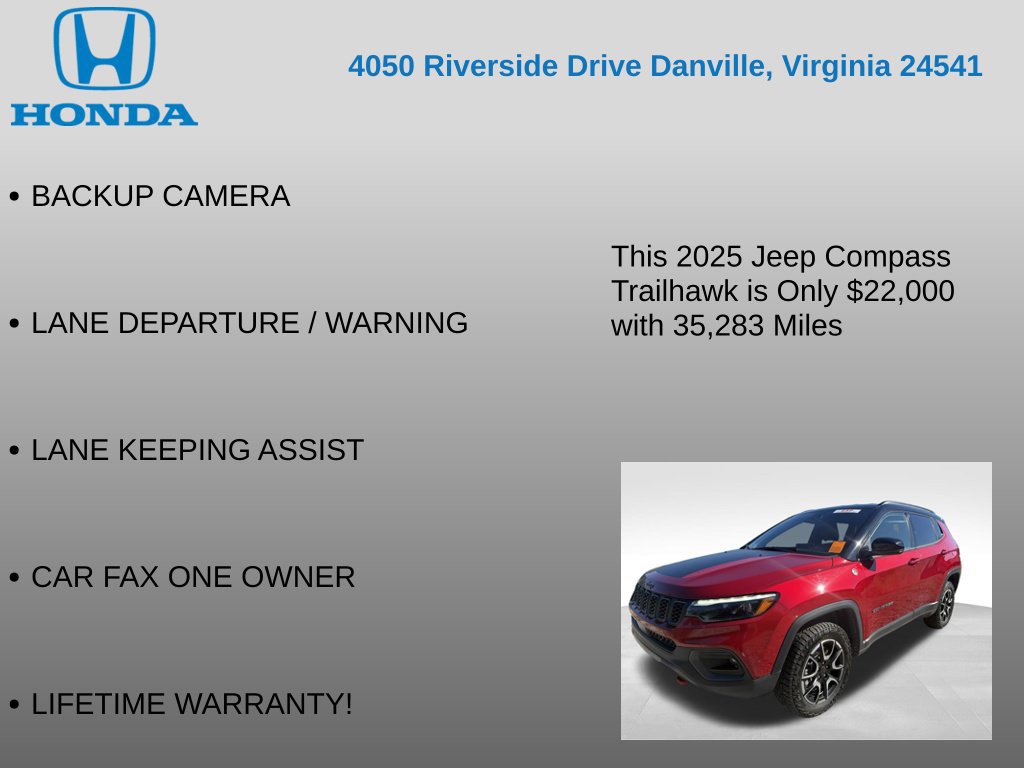 Used 2025 Jeep Compass Trailhawk w/ Trailhawk Elite Group AWD/4WD image 12