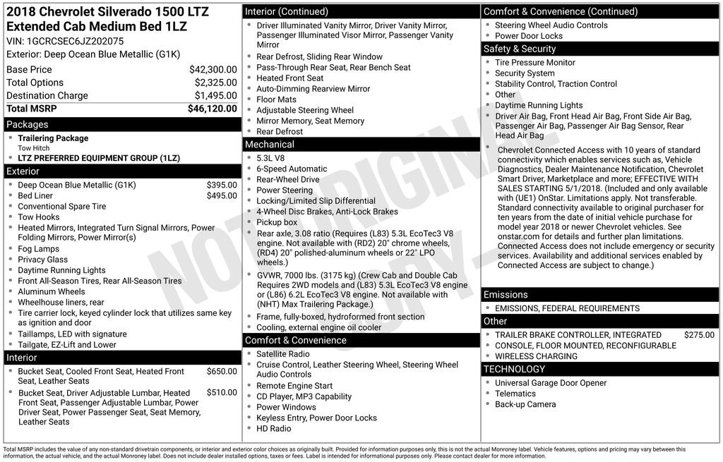 Used 2018 Chevrolet Silverado 1500 LTZ image 13