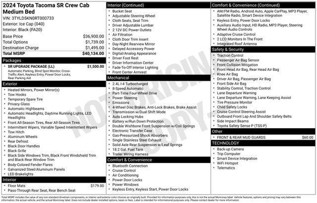 Used 2024 Toyota Tacoma SR w/ SR Upgrade Package image 11