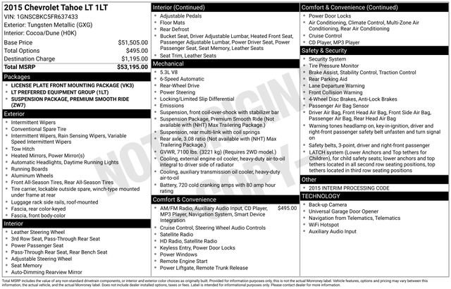 Used 2015 Chevrolet Tahoe LT image 10