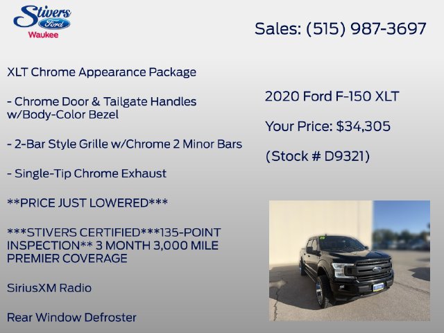 Used 2020 Ford F150 XLT w/ Equipment Group 302A Luxury AWD/4WD image 34