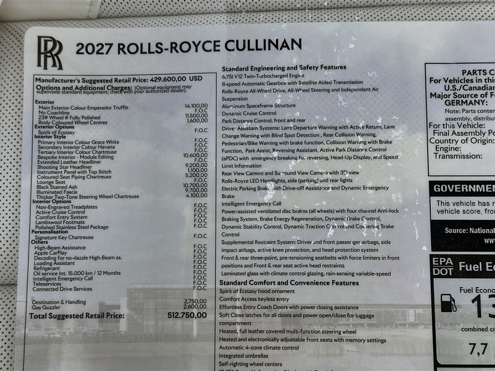 New 2027 Rolls-Royce Cullinan AWD/4WD image 29