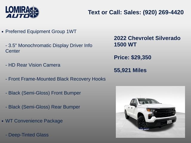 Used 2022 Chevrolet Silverado 1500 W/T w/ WT Value Package AWD/4WD image 21