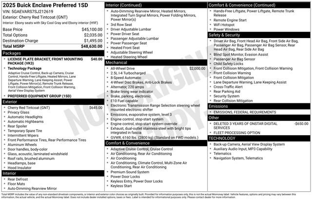 Used 2025 Buick Enclave Preferred image 5