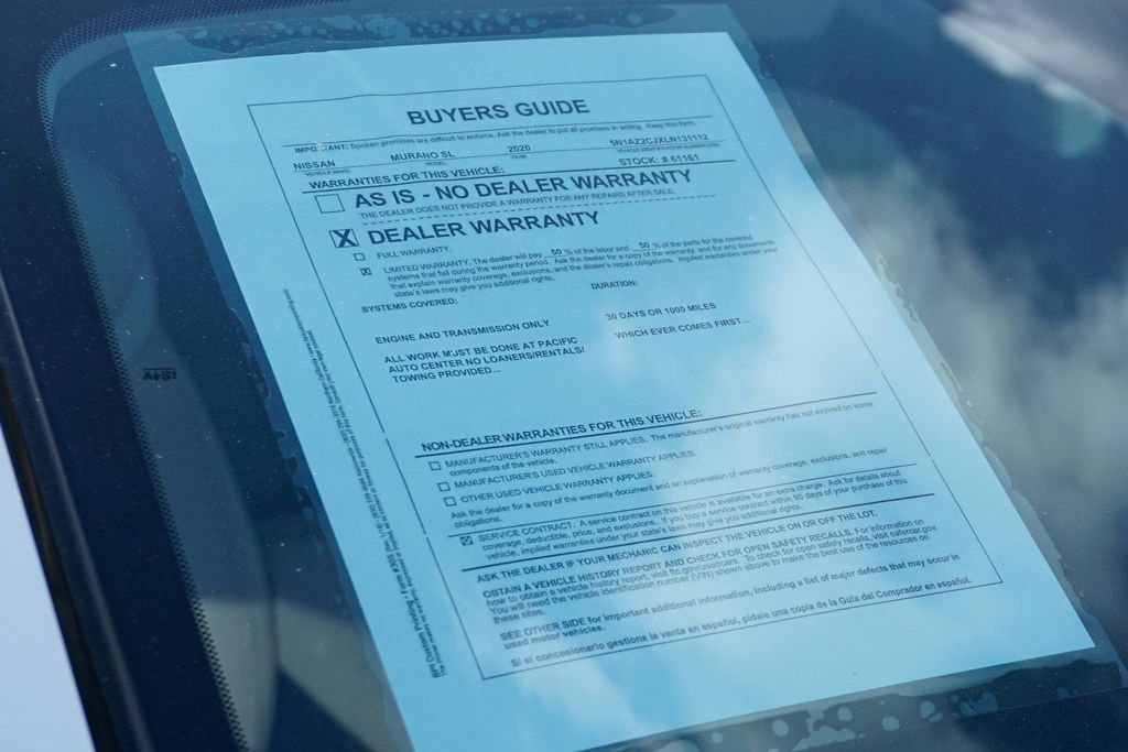 Used 2020 Nissan Murano SL w/ Moonroof Package image 52