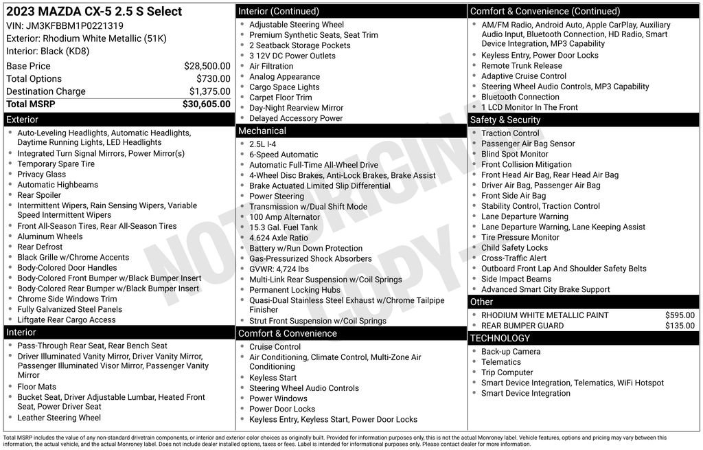 Used 2023 MAZDA CX-5 AWD 2.5 S w/ Select Package image 39