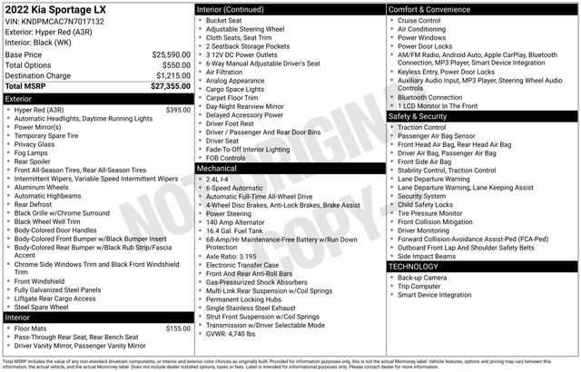 Used 2022 Kia Sportage LX image 48