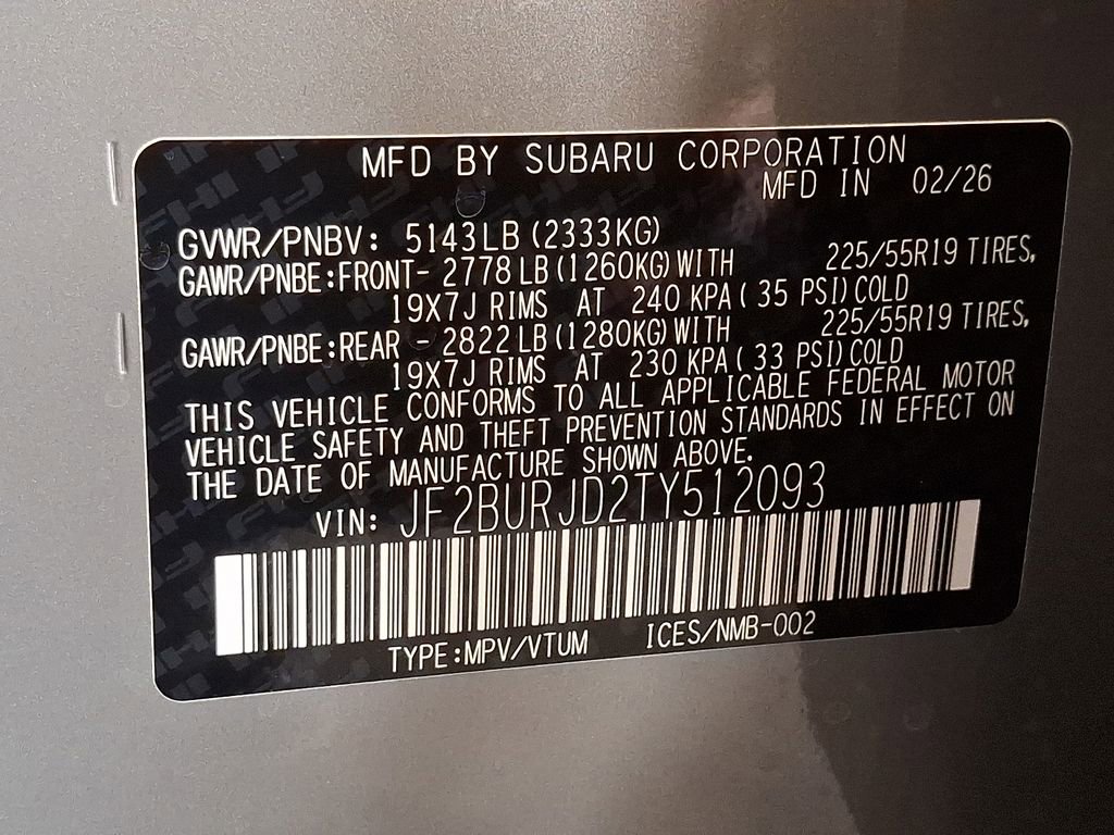 New 2026 Subaru Outback Touring XT image 19