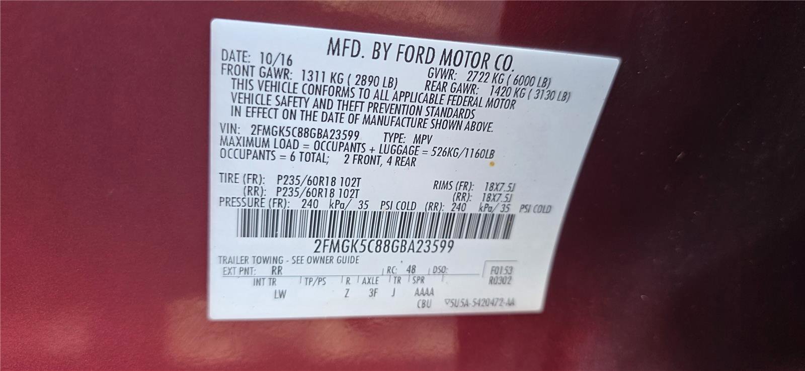 Used 2016 Ford Flex SEL w/ Equipment Group 202A FWD image 22