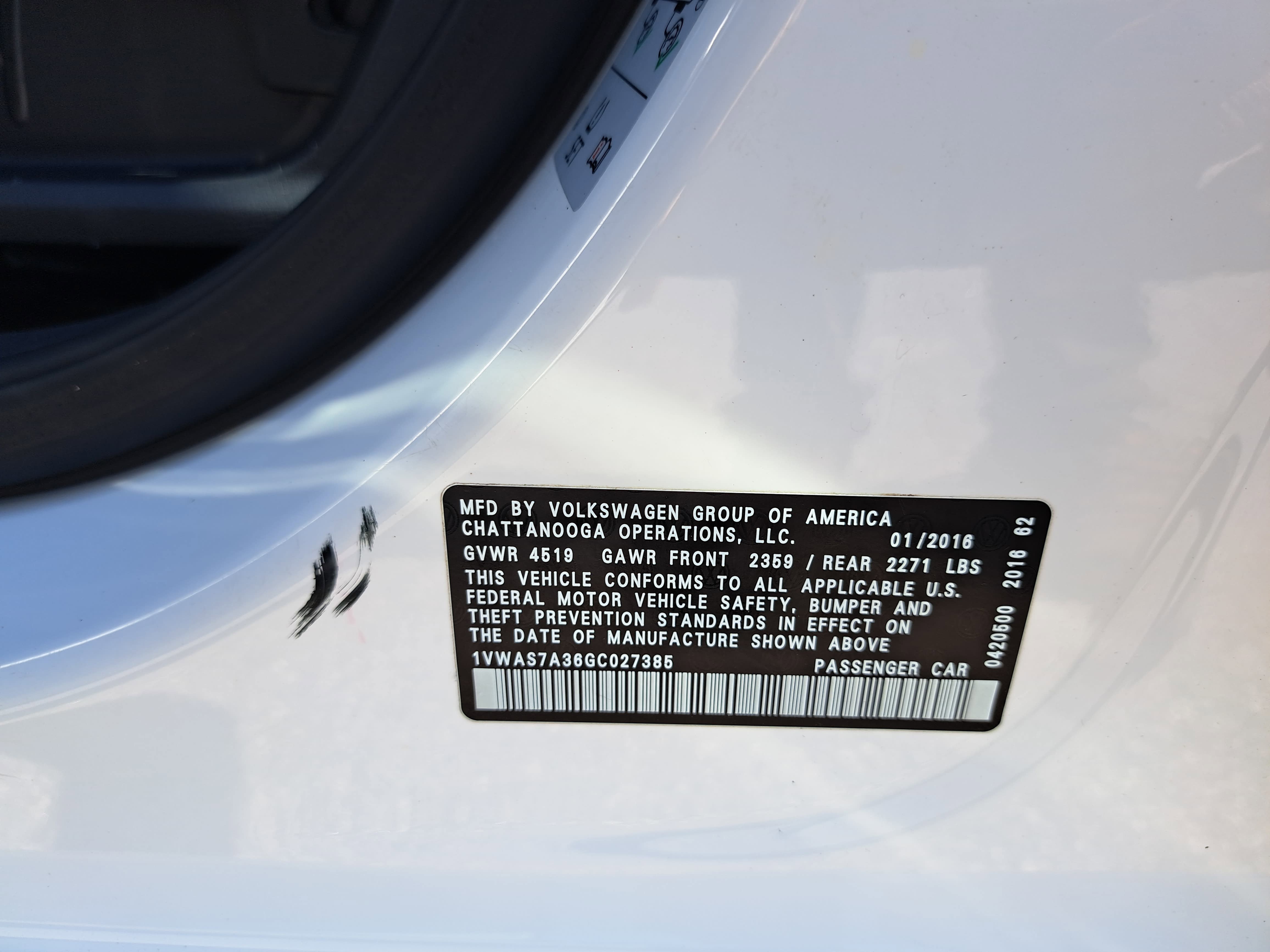 Used 2016 Volkswagen Passat 1.8T S w/ Lighting Package (P06) FWD image 32