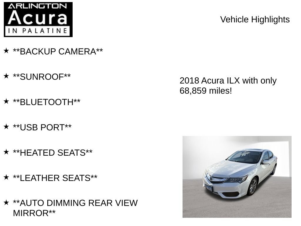 Used 2018 Acura ILX FWD image 7