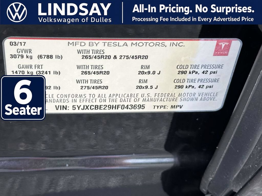 Used 2017 Tesla Model X 100D AWD/4WD image 28