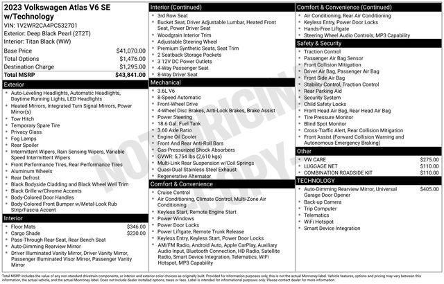 Used 2023 Volkswagen Atlas SE image 33