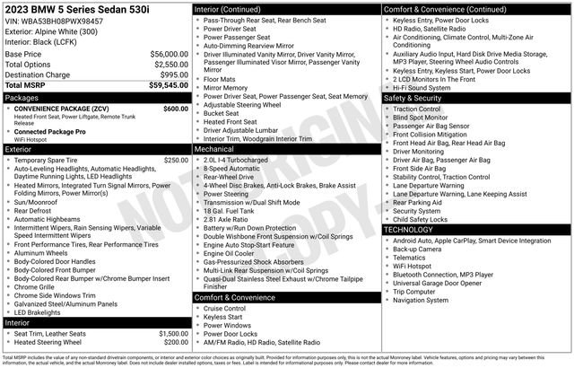 Used 2023 BMW 530i w/ Convenience Package image 45