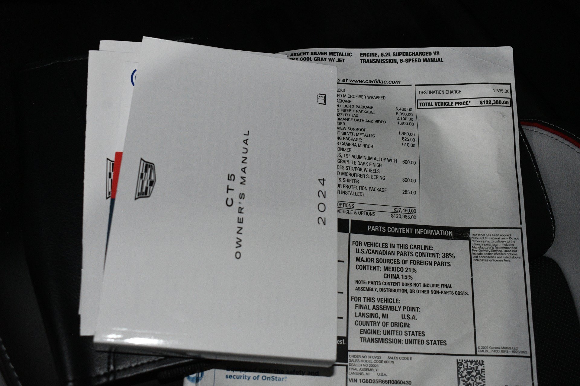 Used 2024 Cadillac CT5 V Blackwing w/ Carbon Fiber Package 2 RWD image 98