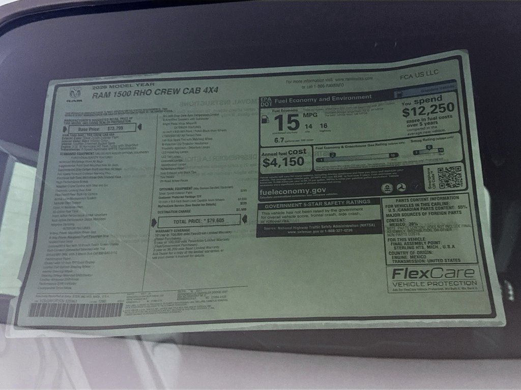 New 2026 RAM 1500 RHO AWD/4WD image 22