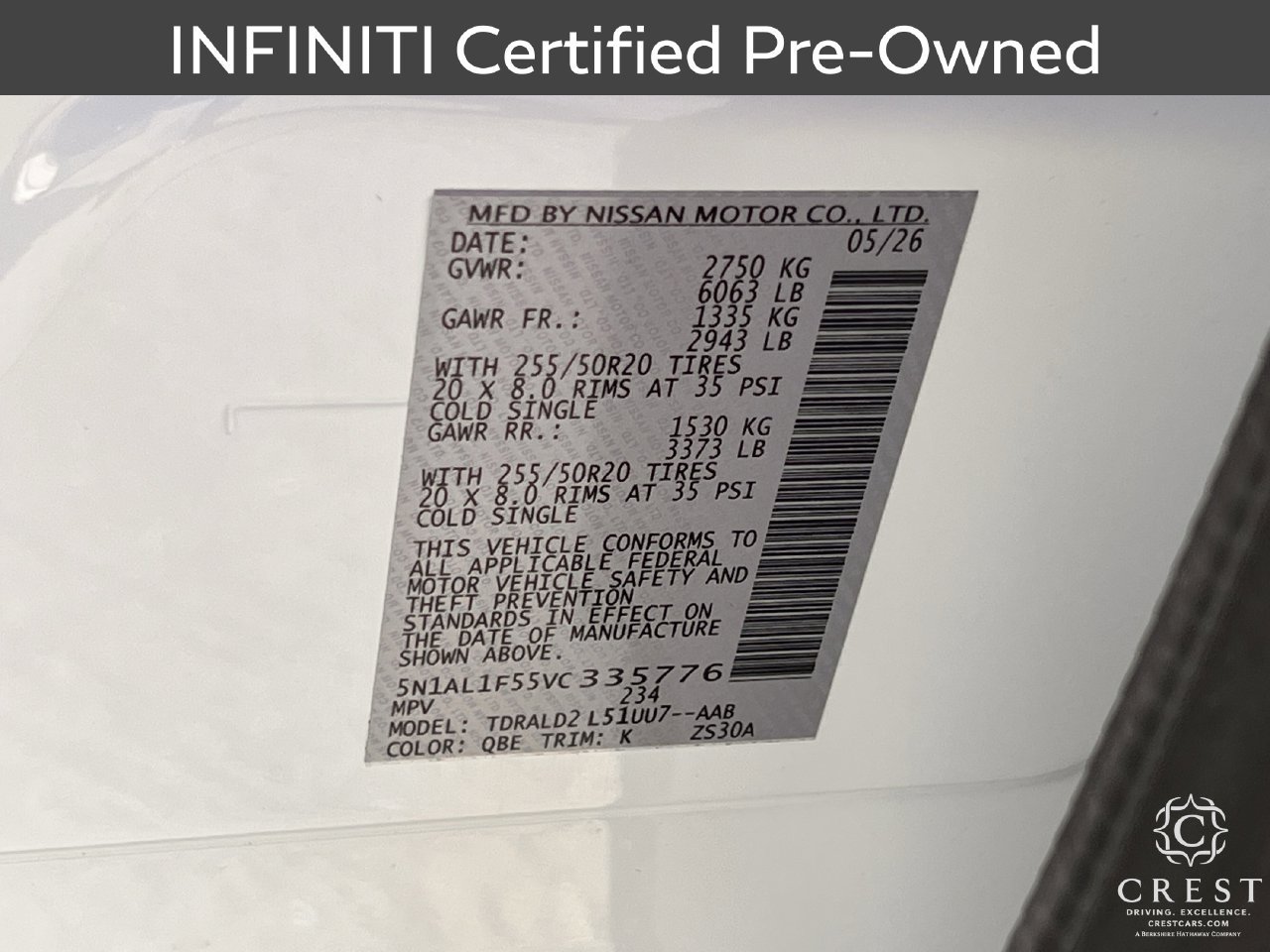 Certified 2027 INFINITI QX60 Luxe w/ Cargo Package FWD image 33