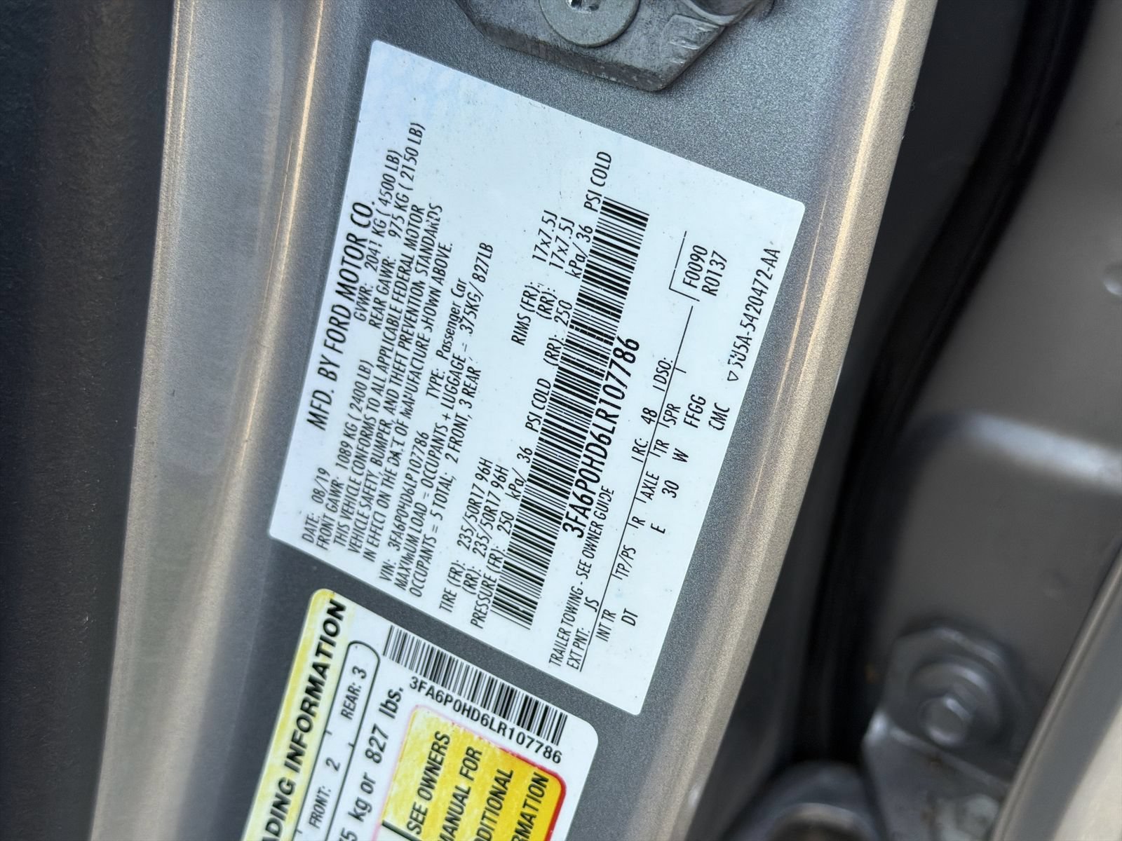 Certified 2020 Ford Fusion SE FWD image 33