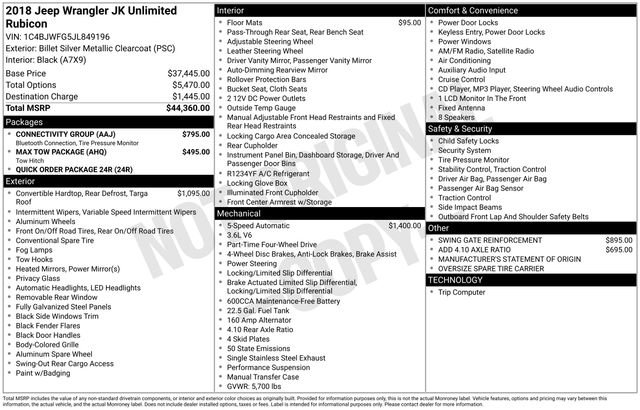 Used 2018 Jeep Wrangler Unlimited Rubicon w/ Connectivity Group image 19