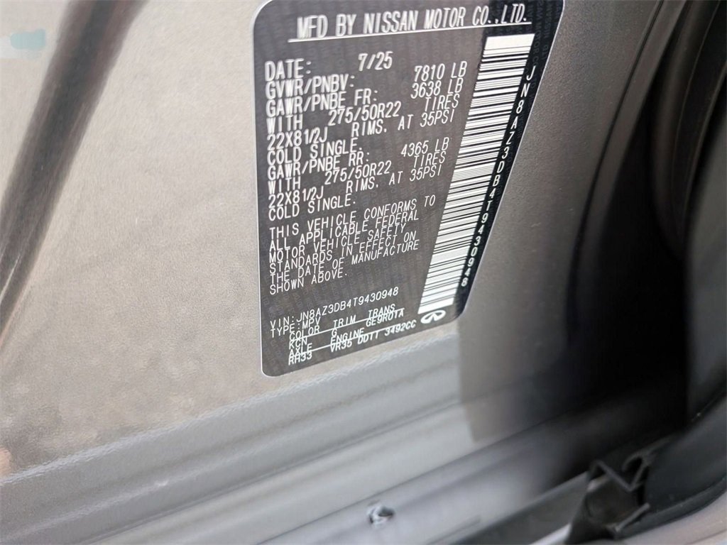 New 2026 INFINITI QX80 4WD w/ Sport Exterior Package image 33