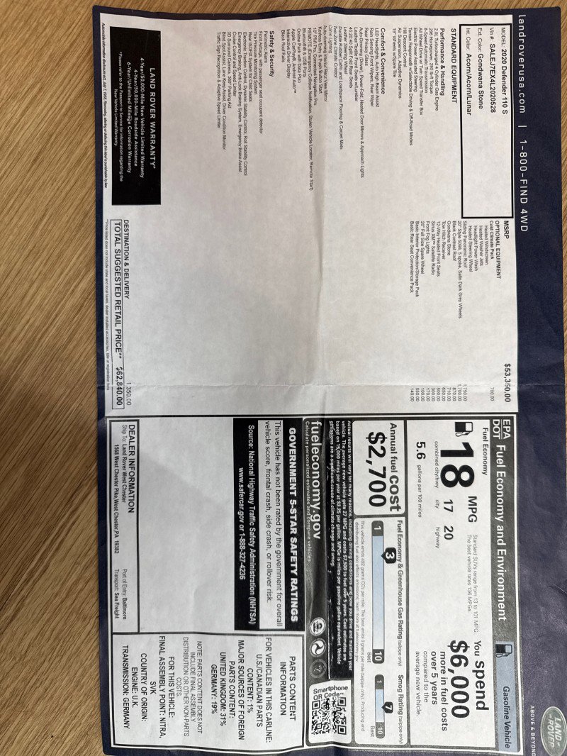 Used 2020 Land Rover Defender 110 S image 48