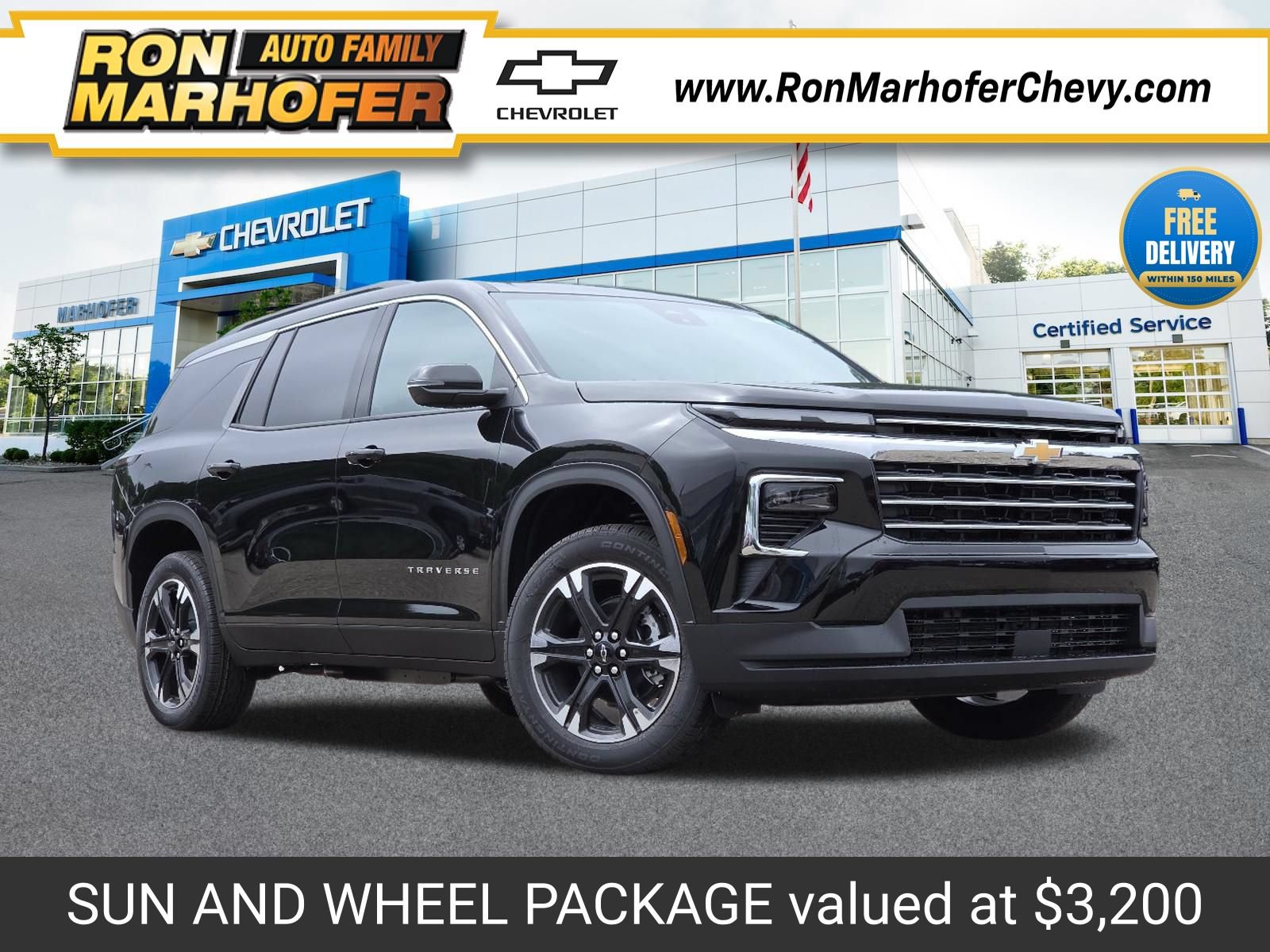New 2027 Chevrolet Traverse LT w/ Sun and Wheel Package AWD/4WD 360° Tour