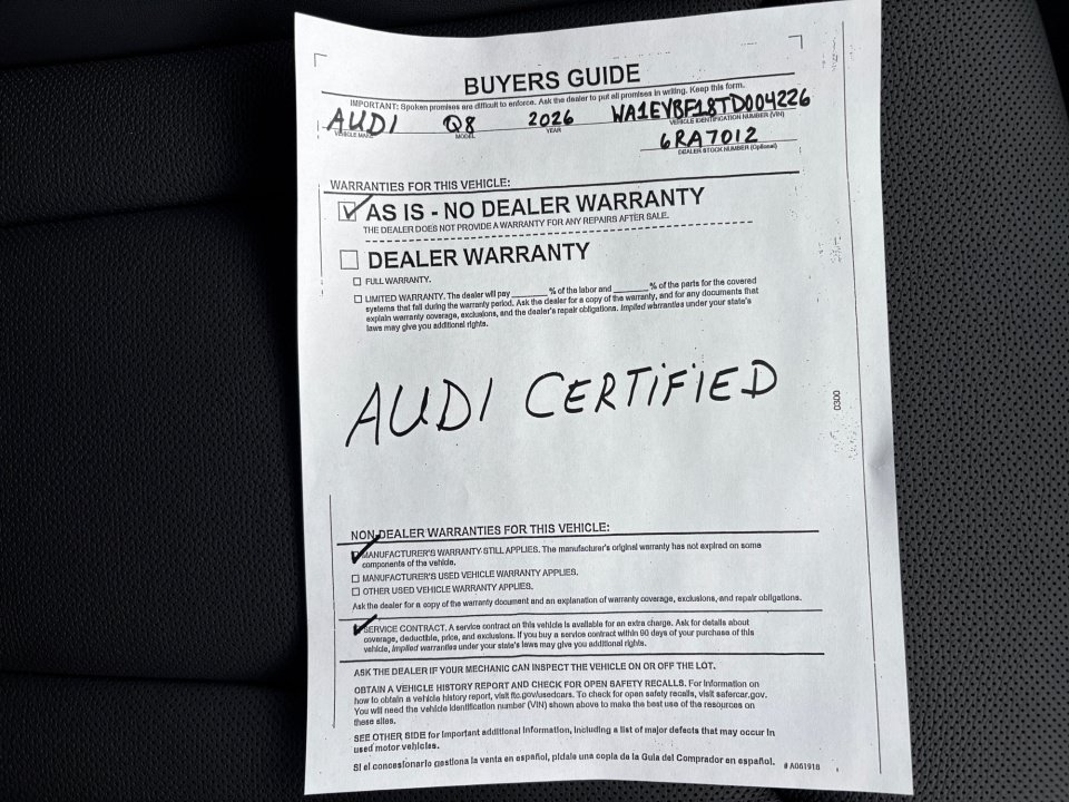 Certified 2026 Audi Q8 Premium Plus AWD/4WD image 33