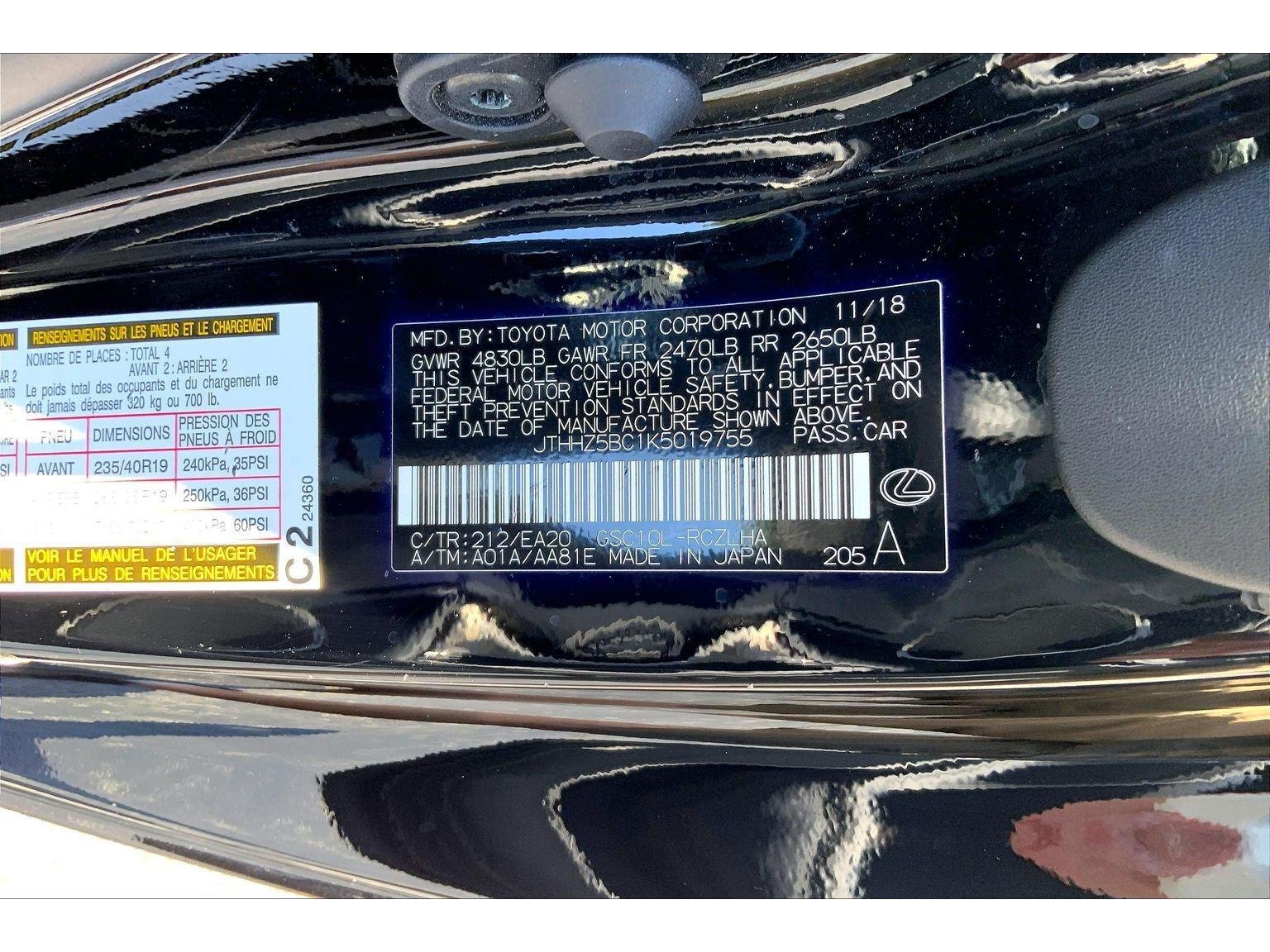 Used 2019 Lexus RC 350 w/ Premium Package RWD image 29