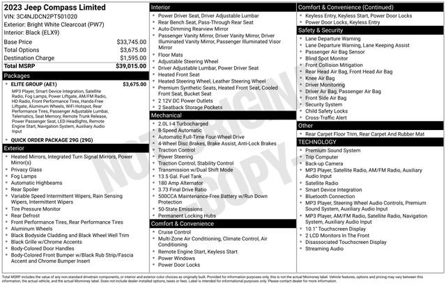 Used 2023 Jeep Compass Limited w/ Elite Group AWD/4WD image 6
