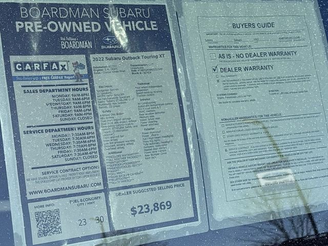 Used 2022 Subaru Outback Touring XT image 31