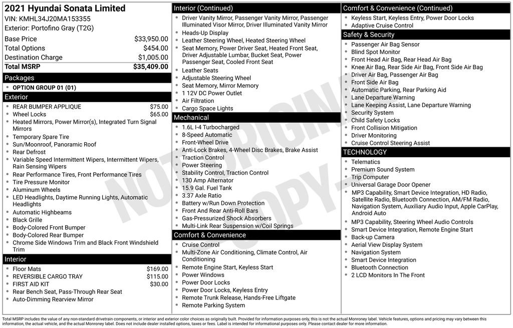 Used 2021 Hyundai Sonata Limited FWD image 7